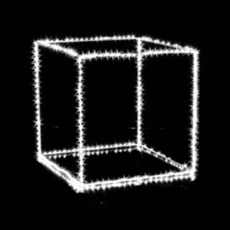 Cubo con microled bianco  cm 55 x 55  510 microled (1/2)