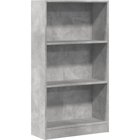 Maison Exclusive - Libreria Grigio Cemento 60x24x109 cm in Truciolato