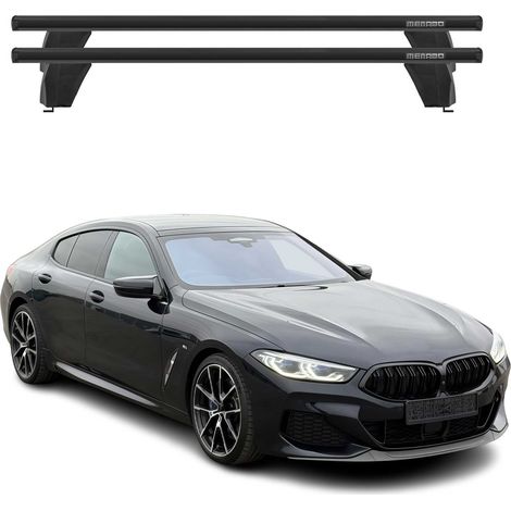 OMAC Dachträger Querträger Alu für BMW 8er Gran Coupé G16 2019-2026 / Coupé G15 2018-2026 – Abschließbar – T-Nut – City-Crash-getestet – Max. 75 kg Schwarz (1/5)