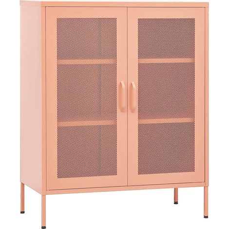 Maison Exclusive - Armario de almacenamiento acero rosa 80x35x101 (1/5)
