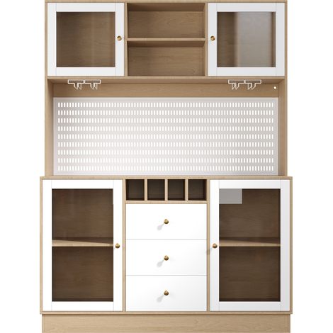 CAIziArmoire haute de salon équipée d'un éclairage LED intelligent