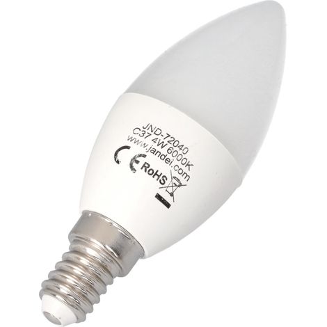 Jandei - 10x Bombilla led vela 4W rosca E14 6000K tipo C37 (1/5)