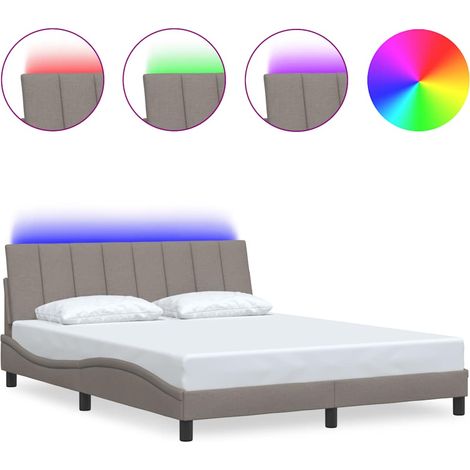 Maison Exclusive - Cadre de lit sans matelas Hanko taupe 160x200 cm tissu (1/5)