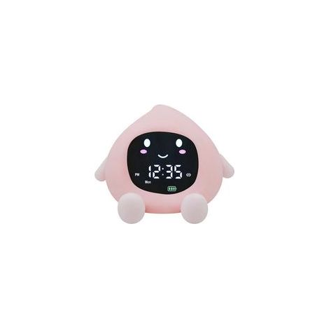 Creative Fruit Alarm Clock Lamp - Orange, Lychee, and Peach Shaped White Noise Night Light + Alarm Clock + Phone Stand (1/3)