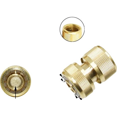 Conector rápido para manguera, construcción de latón duradero, fácil de usar, K (1/2)