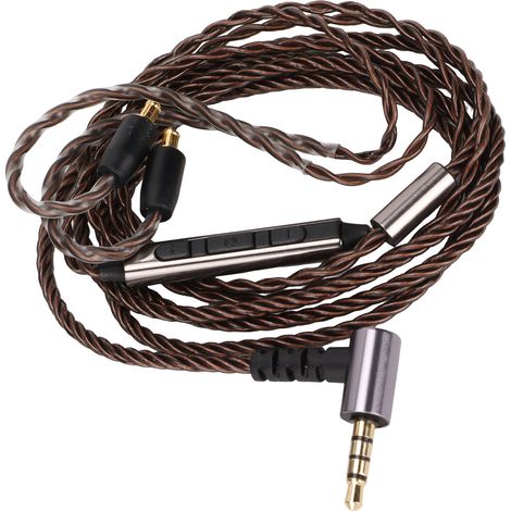 Câble de mise à niveau pour casque audio, prise jack 3,5 mm/A2DC, cordon de remplacement pour écouteurs avec microphone et commande filaire pour CKS1100 E40 E50 E70 LS200 (1/5)