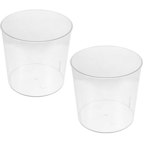 Lot de 2 Seaux à Fleurs Transparents en Pet, Multifonctionnels et Élégants, Organisateurs Ronds pour Fleurs Fraîches et Petits Objets en Bureau ou Décoration (1/5)