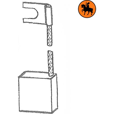 Ensemble de 4 balais de charbon STEINBOCK 250653 10x20x25mm