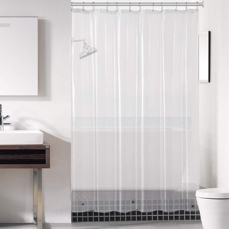 Doublure De Rideau De Douche - PEVA 4 Gauge - Transparent 183x183 Cm - Oeillets Antirouille - Pour Baignoire Et Cabine De Douche - 1 Pièce (1/5)