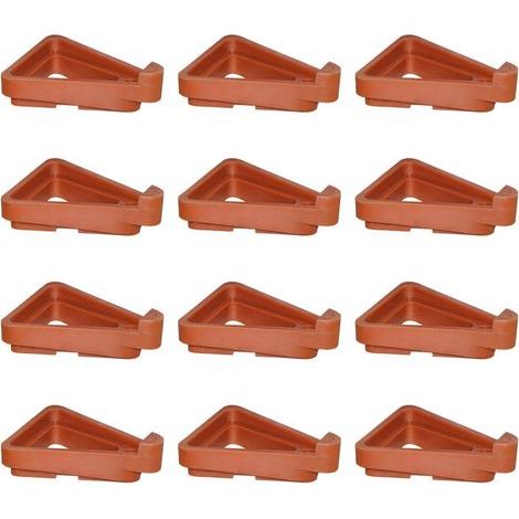 Patas triangulares para macetas, 12 piezas, patas invisibles para macetas, patas de plástico para macetas, extremos para macetas, aptas para plantas de interior y exterior. (1/5)