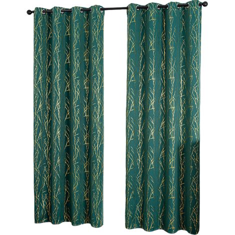 Rideaux occultants argentés, rideaux isolants thermiques, adaptés à la chambre et au salon (lot de 2, 132 x 160 cm).
