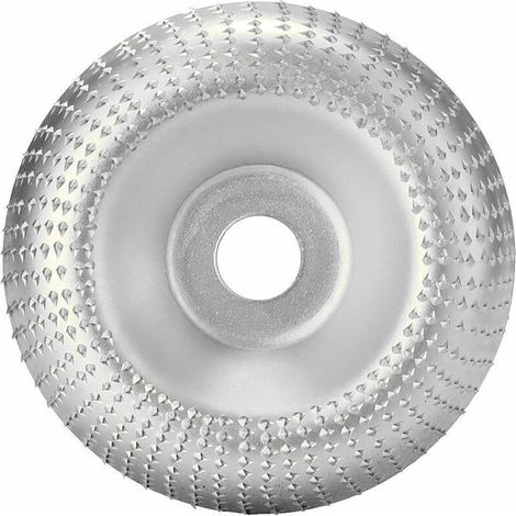 Disco abrasivo curvo in carburo di tungsteno da 100 mm per intaglio del legno, utensile rotante adatto per smerigliatrici angolari 100115-Crezuo