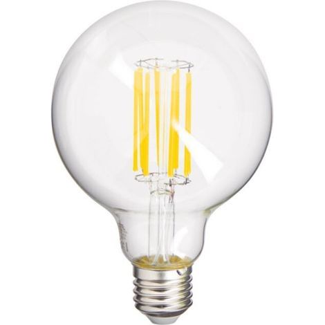 Ampoule LED filament G95 E27 4,9 W (équivalent 75 W) – 1055 lm – lumière chaude 2700 K – classe énergétique A – idéale pour lustres et suspensions (1/5)