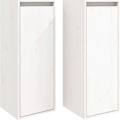 Maison Exclusive - Pensili 2 pz Bianc30x30x80 cm in Legno Massello di Pino