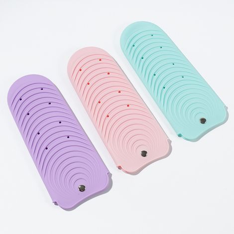 Kindfiber OÜ-Housse de tapis en silicone résistant à la chaleur pour fer à lisser, housse antidérapante de voyage pour fer à friser et fer à repasser-3pcs (1/5)