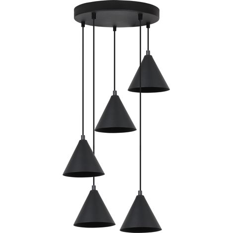 SOHO HÄNGELAMPE SCHWARZ 5PL 14CM E14 (1/5)