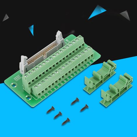 Bornier IDC34P avec connecteur en forme de corne et support (1/4)