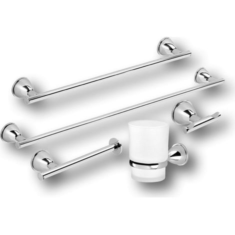 Set accessori bagno da 5 pz genziana gedy acciaio cromato