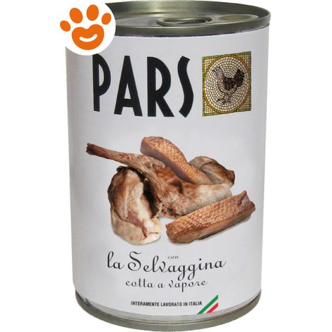 PARS Dog&Cat Cotte al Vapore Selvaggina - Lattina 400 Gr -