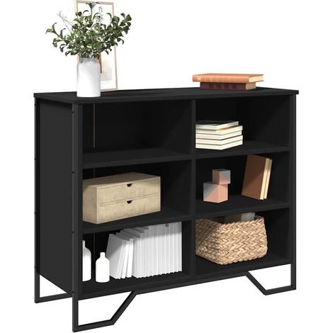 Sideboard Schwarz 91x35,5x74,5 cm Holzwerkstoff (1/5)