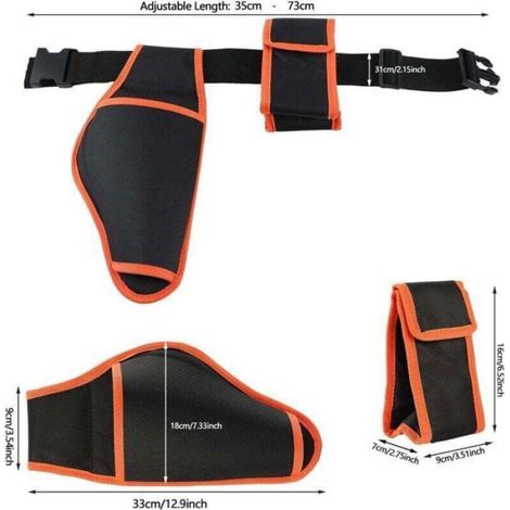 Coffret rangement sécateur électrique - - - Sac + protection ceinture - Poignée inox - Lame acier carbone (1/4)