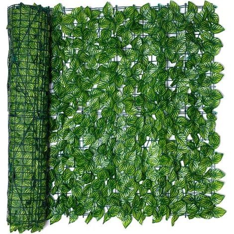 Clture Artificielle de Feuilles de Lierre, 0,5m x 1m Brise Vue Jardin Haie Artificielle en Rouleau, Haie Feuillage Artificiel, Clture d'intimité, écran de Jardin pour Balcon Cour Arriè (1/4)