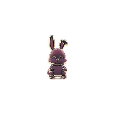 Soporte plegable 3D para teléfono de escritorio Crezuo, soporte para teléfono con forma de burbuja de fresa (morado)