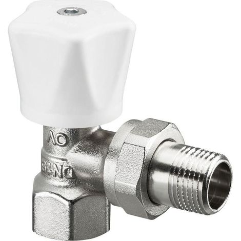 ROBINET MANUEL HR DN 15, PN 10, MODELE EQUERRE POIGNEE MANUELLE BLANCHE