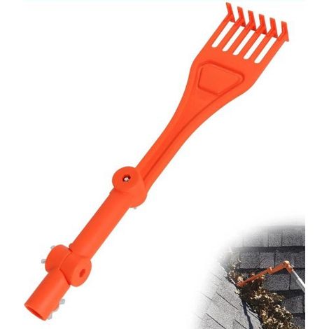 Outils de nettoyage de gouttières, râteau à poignée rotative, nettoyage de gouttières, nettoyeur de gouttières à poignée réglable, outil de nettoyage de gouttières à longue portée