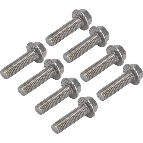20 boulons M10x1,5, boulons à tête hexagonale à bride en acier inoxydable A2-70 avec rondelles, DIN6921 M10x35