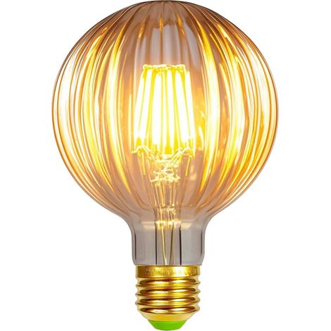 4W Ampoules Led Ampoule Vintage Led Filament Edison Ampoule Non Dimmable Spécialité Ampoules Décoratives 220 E27 Chaleur Glow (Pastèque Dorée)