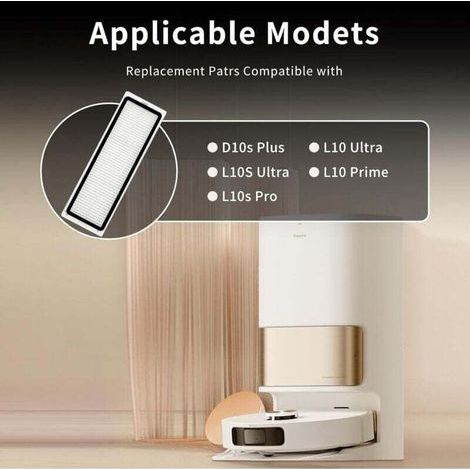 4 Filter für Dreame D10 Plus Roboterstaubsauger, waschbare Ersatzteile (1/3)