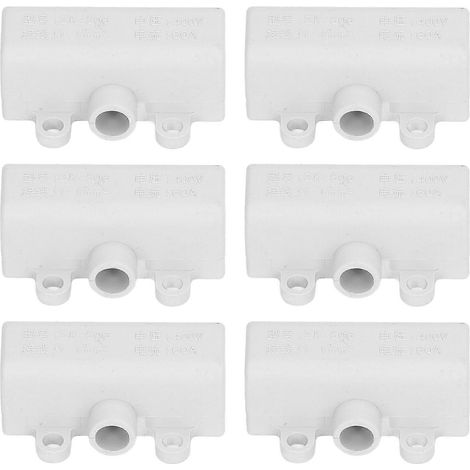 6 Stück T-förmiger Verteilerblock, 3-Wege-Inline-Anschlussdose, Hochleistung ZK-506 400 V 60 A