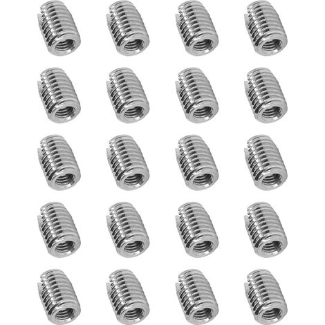 20 Stück Gewindeeinsätze M6x1,0 M10x1,5 L14mm 302 Edelstahl, geschlitzt, selbstschneidend (1/5)