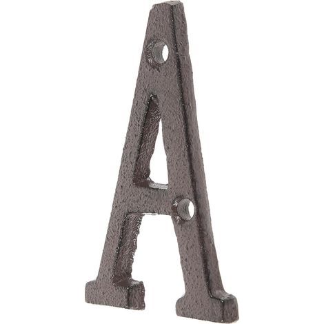 Cast Iron Metal Letter for Outdoor Use Medium Size Black (1/5)