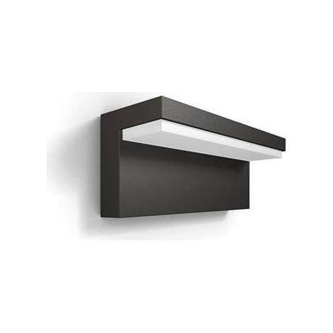 Philips myGarden - Luminaria LED de pared para exteriores 22x8 cm, 4000 K, 4,5 W, antracita 915005378302