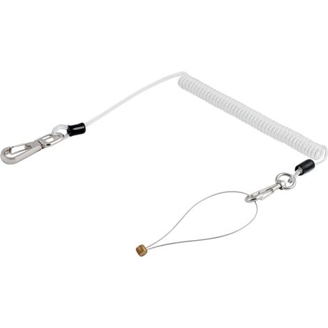 Bahco Aufrollbare Sicherungsleine mit Wendelschnur, mit 1-mm-Drahtschlaufe