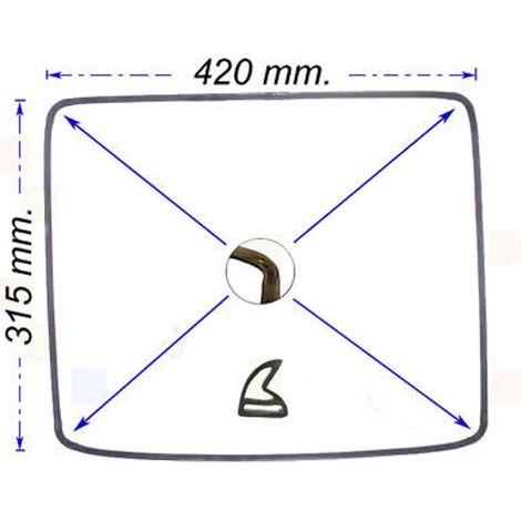 NARDI GUARNIZIONE PORTA FORNO NARDI DA 60CM misure 31,5 X 42