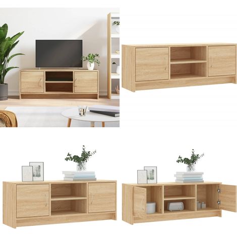 TV-Schrank Sonoma-Eiche 102x30x37,5 cm Holzwerkstoff - Holzwerkstoff - Sonoma-Eiche