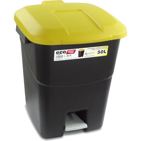 SECCHIO A PEDALE ECOLOGICO GIALLO