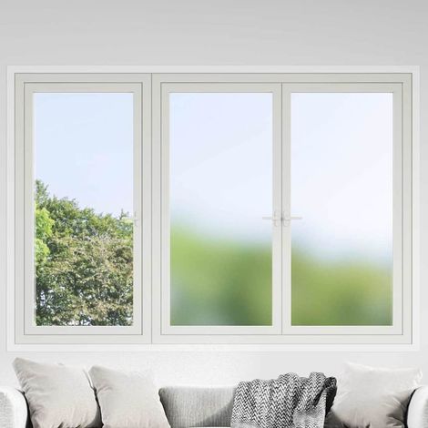 vidaXL Static Window Film Frosted Grey 60 x 500 cm PVC (1/5)
