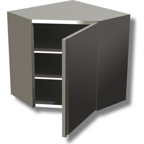 Meuble d'angle 2 etageres porte battante - Ristopro