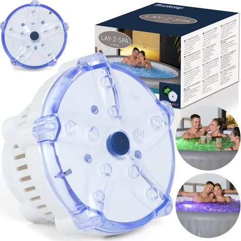 Bestway Lay-Z-Spa Lámpara LED Multicolor 7 Colores Impermeable