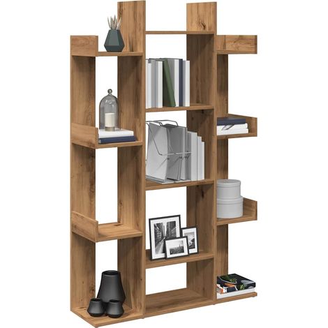 vidaXL Book Cabinet Artisan Oak 86x25.5x140 cm Engineered Wood (1/6)