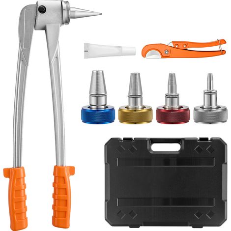 Mophorn Manual PEX Pipe Expansion Tool Kit with 4 Heads, Pipe Cutter, and Carrying Case for Radiant Heating and Plumbing Applications (1/5)