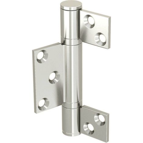 Scharnier 3-flügelig aus Edelstahl mit Stift 10 mm, 104,5 x 67 mm,zum Anschrauben