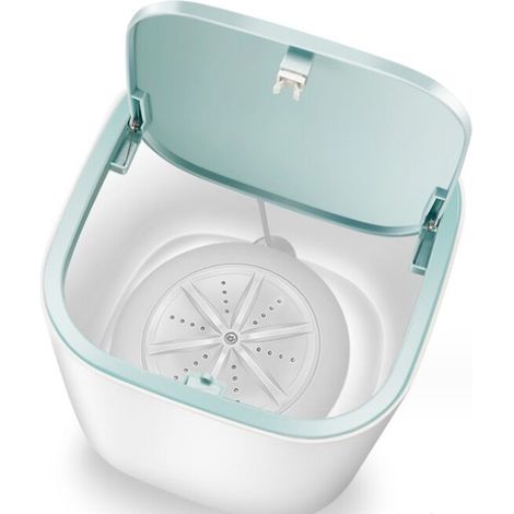 blanc Mini Machine à Laver Laveuse de Baril de Linge Sous-Vêtements Chaussettes Laveuse Portable Personnel Rotatif Ultrasonique Turbine Rond Pratique pour Dortoir à Domicile