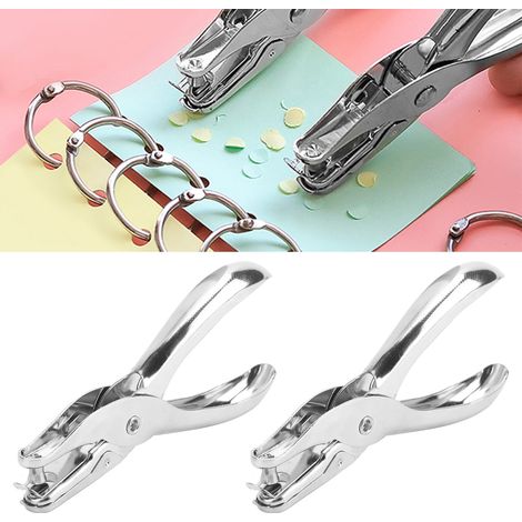2 Pièces Perforateur Manuel en Acier pour Étiquettes Vêtements - Poinçon 6mm pour Papier et Carton (1/5)