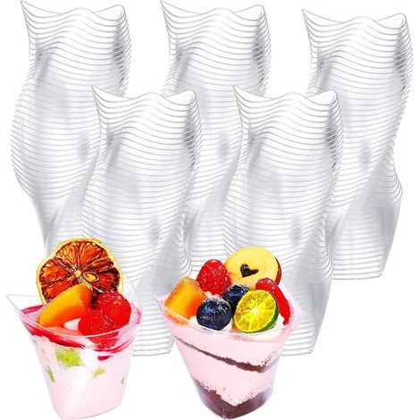 Lot de 50 verrines plastique 150 ml – transparentes