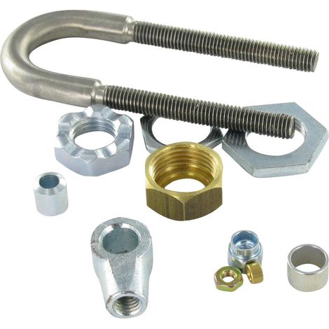 Etrier Acier zingué Fond droit ou plat 140X101X140 M14/43-1 pièce
